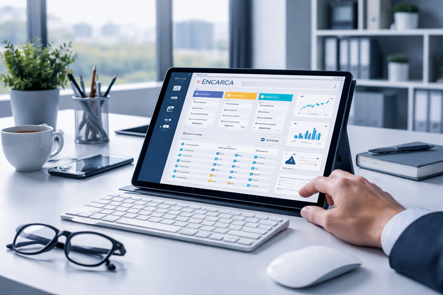 ENCARGA Dashboard en tablet